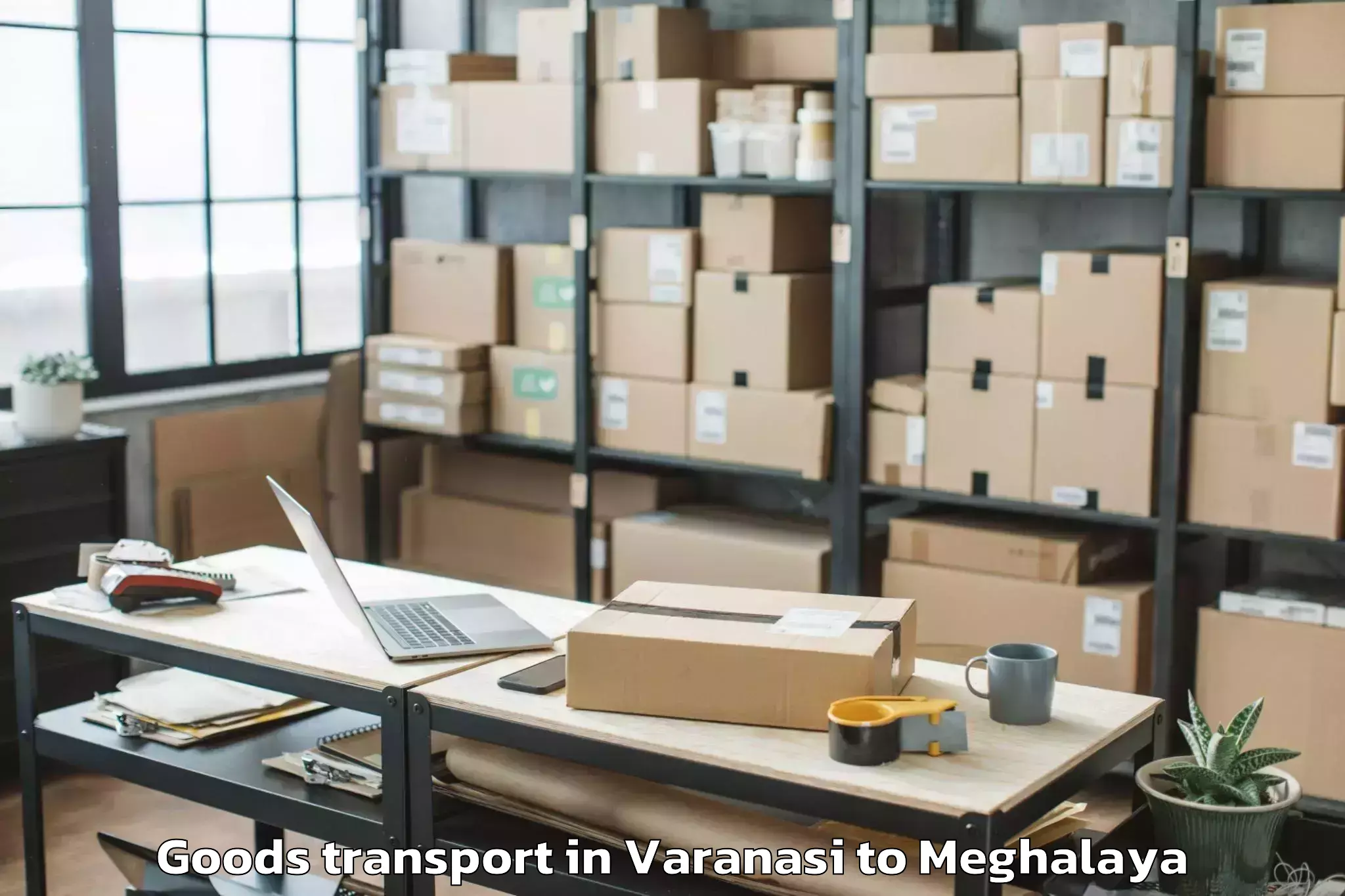 Book Varanasi to Khatarshnong Laitkroh Goods Transport